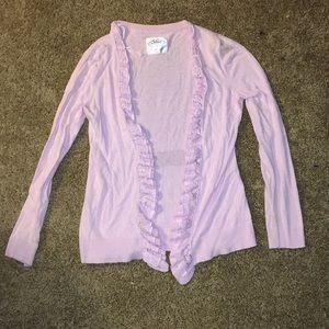 Lilac Ruffle Justice Cardigan